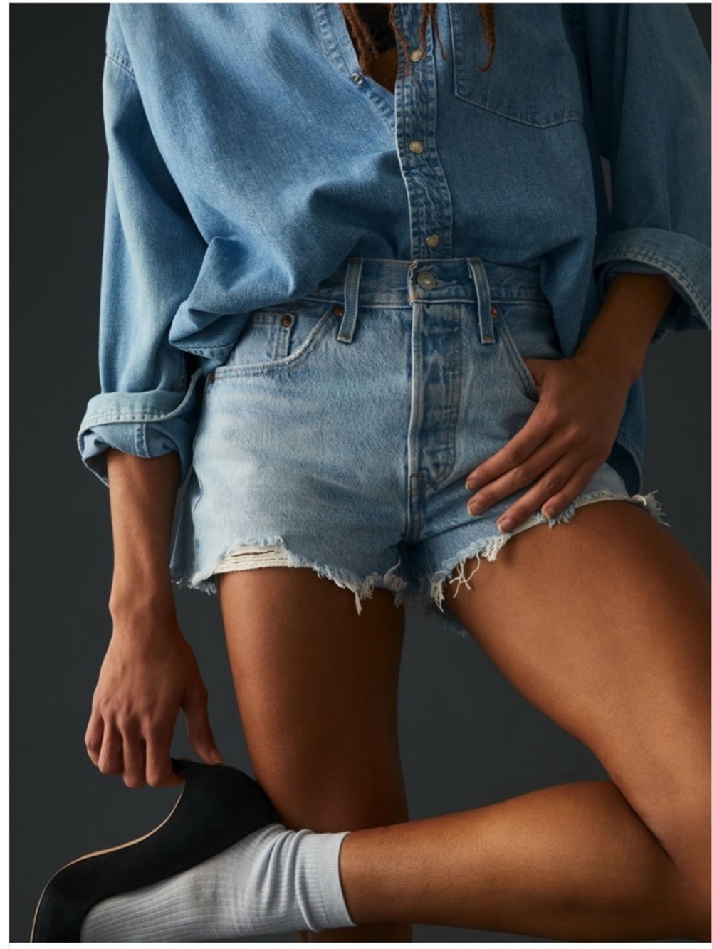 Levi’s 501 cutoffs. Size: 27. Great condition. Ready for summer ☀️🏖